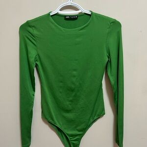 ZARA green bodysuit